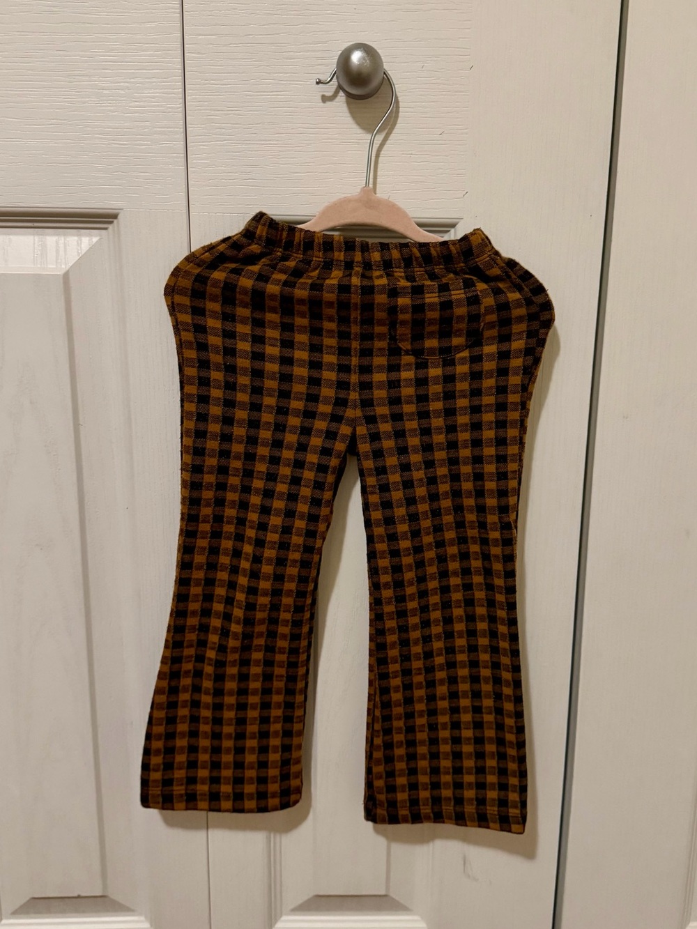 Zara Black & Brown Checkered Kids Leggings